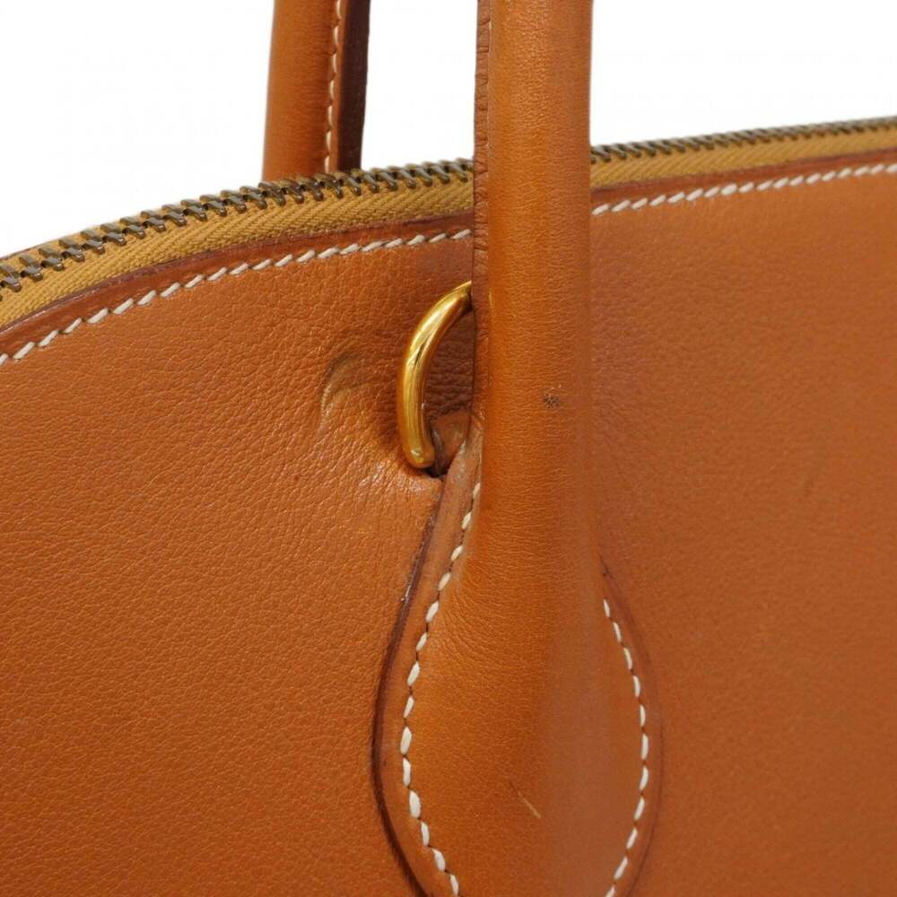 Hermes Bolide 35 Handbag, Veau Gulliver Leather, Gold, ○W Stamp, 2-way bag fo... - Picture 9 of 14
